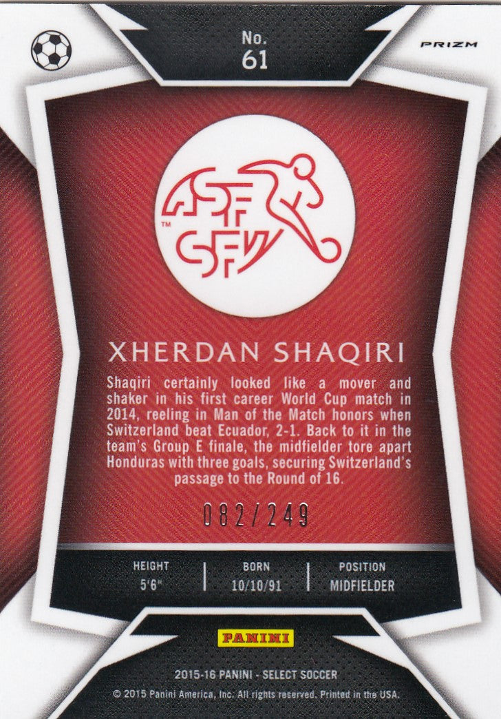 061. XHERDAN SHAQIRI - SWITZERLAND - CAMO PRIZM - #249