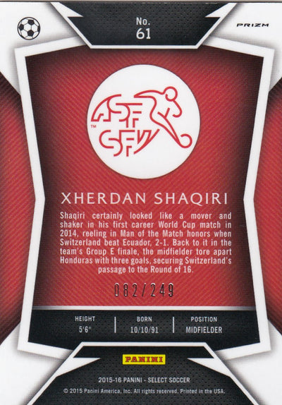 061. XHERDAN SHAQIRI - SWITZERLAND - CAMO PRIZM - #249