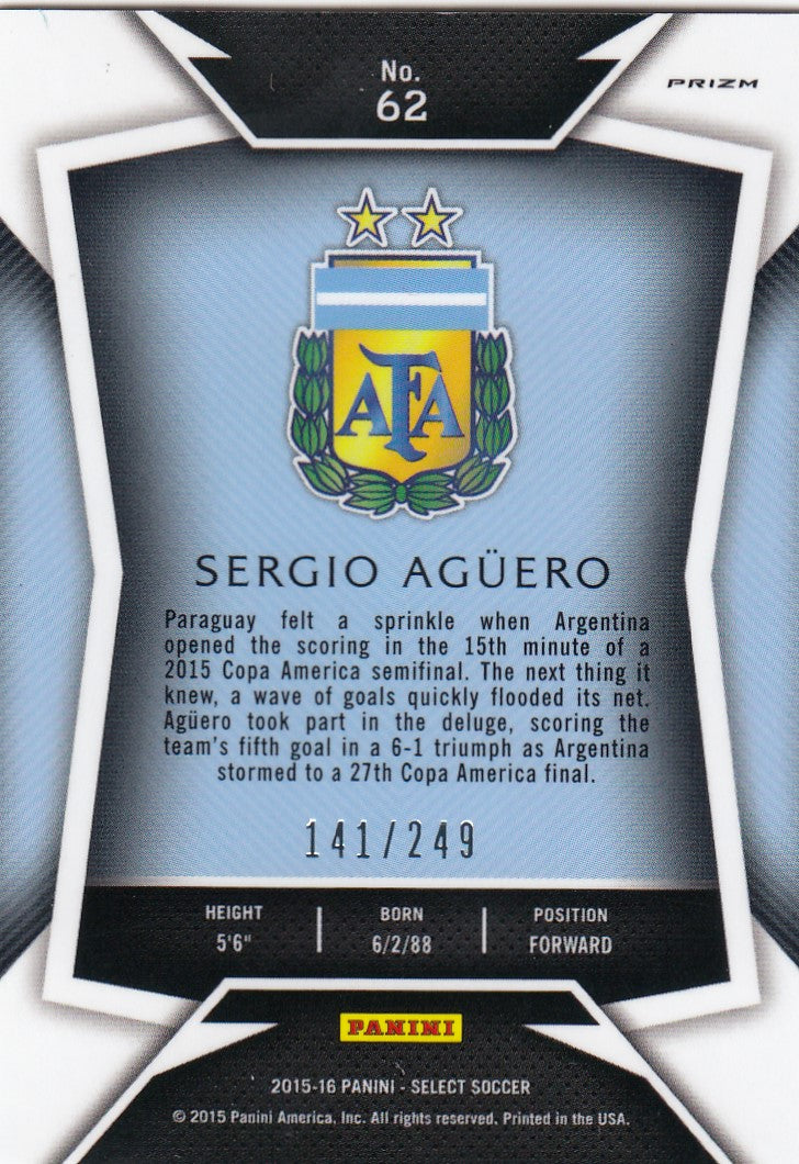 062. SERGIO AGUERO - ARGENTINA - CAMO PRIZM - #249 (1)