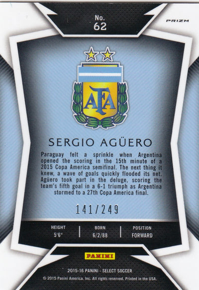 062. SERGIO AGUERO - ARGENTINA - CAMO PRIZM - #249 (1)
