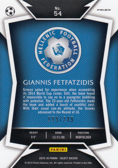 054. GIANNIS FETFATZIDIS - HELLAS - CAMO PRIZM - #249