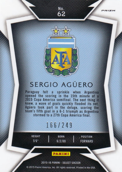 062. SERGIO AGUERO - ARGENTINA - CAMO PRIZM - #249 (2)