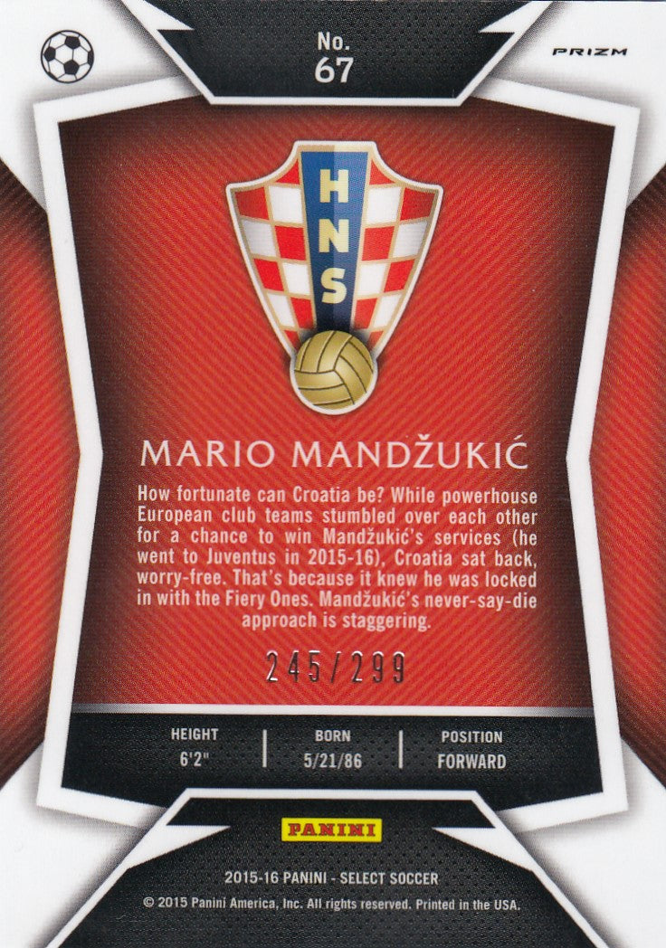 067. MARIO MANDZUKIC - CROATIA - BLUE PRIZM - #299