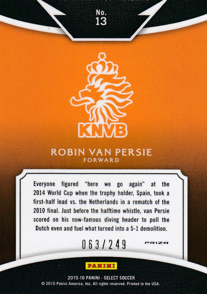 013. ROBIN VAN PERSIE - NETHERLANDS - SELECT CAMO PRIZM - EQUALIZERS - #249