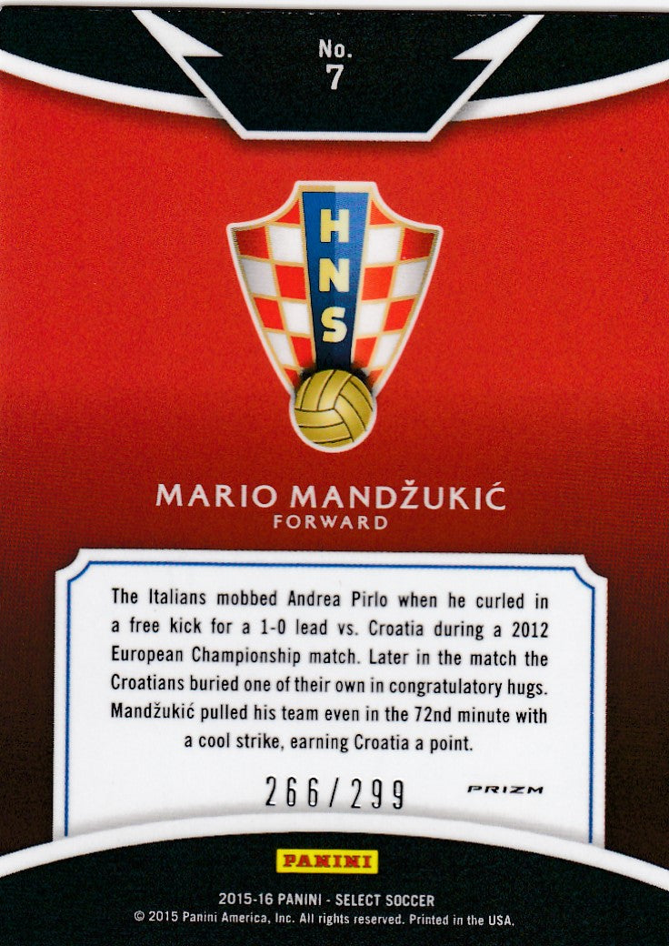 007. MARIO MANDZUKIC - CROATIA - SELECT BLUE PRIZM - EQUALIZERS - #299 (2)