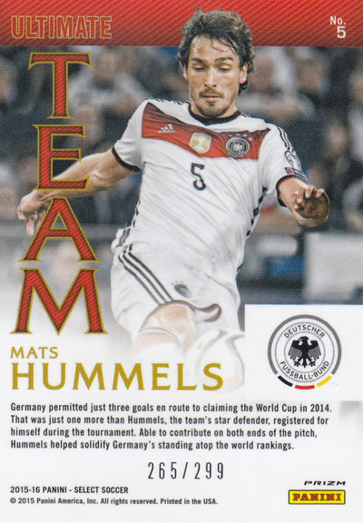 005. MATS HUMMELS - GERMANY - SELECT BLUE PRIZM - ULTIMATE TEAM - #299 (2)