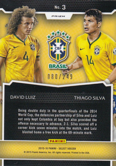 003. DAVID LUIZ/THIAGO SILVA - BRASIL - SELECT CAMO PRIZM - DYNAMIC DUOS - #249 (1)