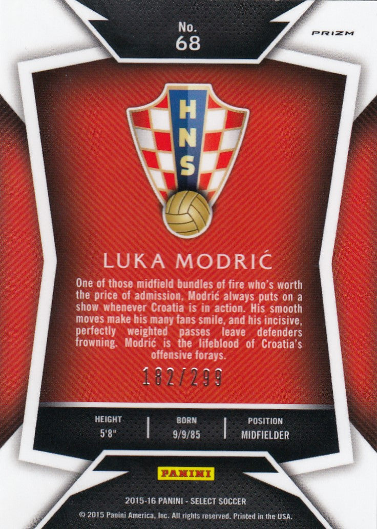 068. LUKA MODRIC - CROATIA - BLUE PRIZM - VERSON 1 - #299 (2)