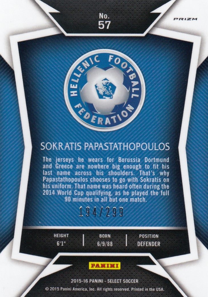 057. SOKRATIS PAPASTATHOPOULOS - HELLAS - BLUE PRIZM - #299