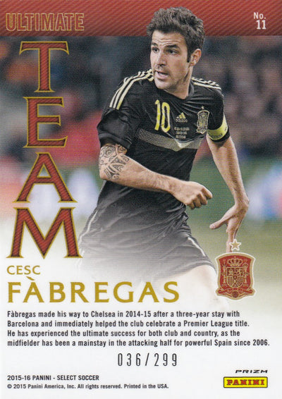 011. CESC FÀBREGAS - SPAIN - SELECT BLUE PRIZM - ULTIMATE TEAM - #299