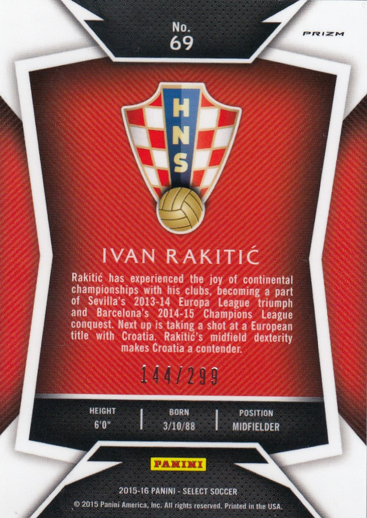 069.  IVAN RAKITIC - CROATIA - BLUE PRIZM - VERSON 1 - #299