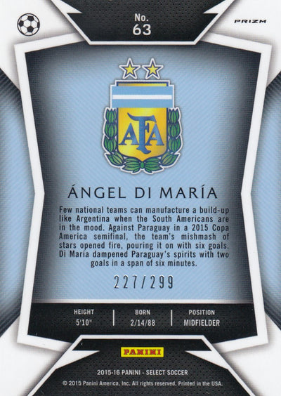 063. ÀNGEL DI MARÌA - ARGENTINA - BLUE PRIZM - VERSON 2 - #299