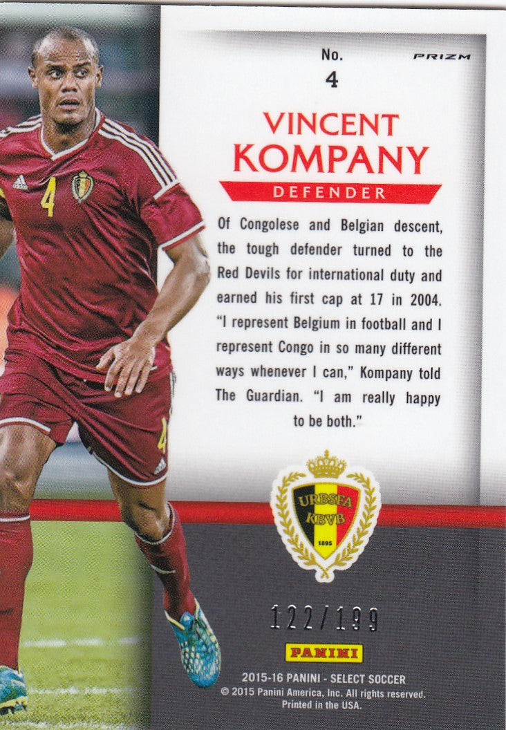 004. VINCENT KOMPANY - BELGIUM - SELECT RED PRIZM - NATIONAL PRIDE - #199