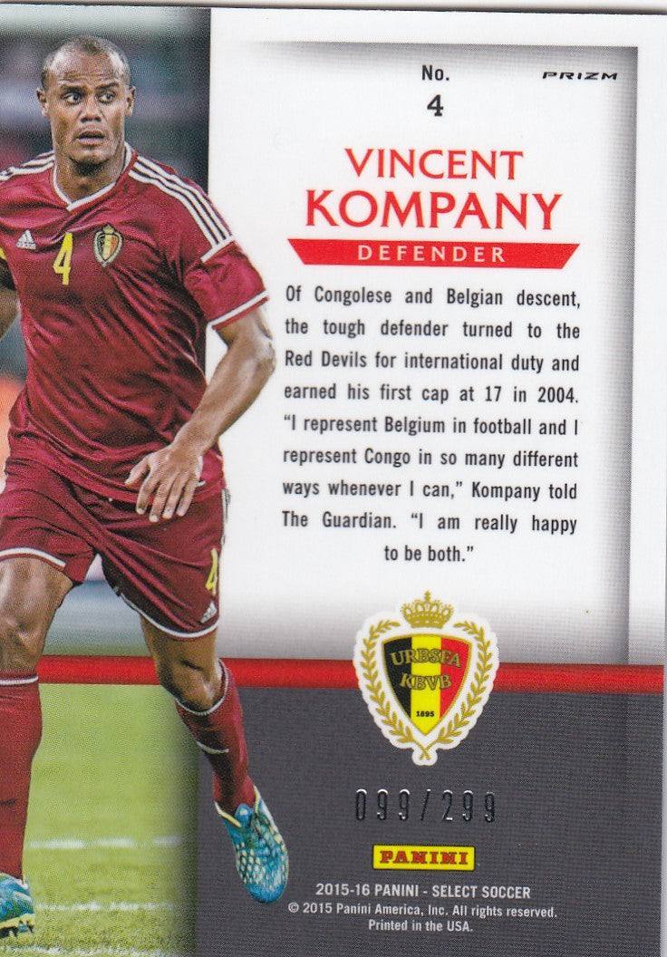 004. VINCENT KOMPANY - BELGIUM - SELECT BLUE PRIZM - NATIONAL PRIZM - #299