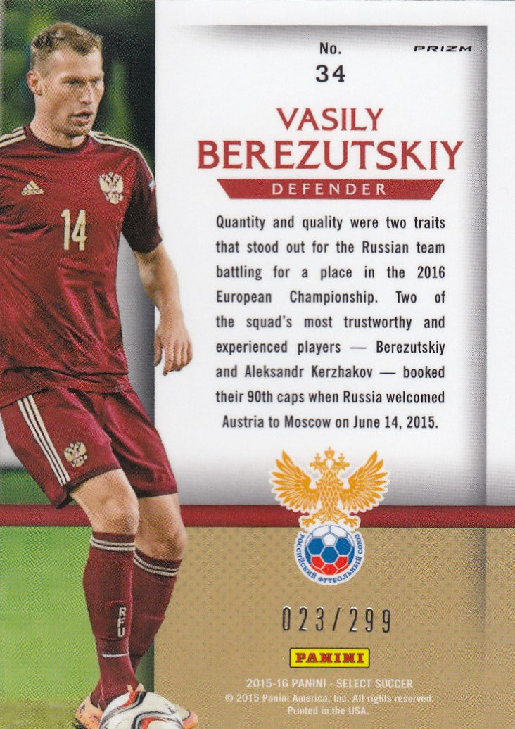034. VASILY BEREZUTSKIY - RUSSIA - SELECT BLUE PRIZM - NATIONAL PRIDE - #299