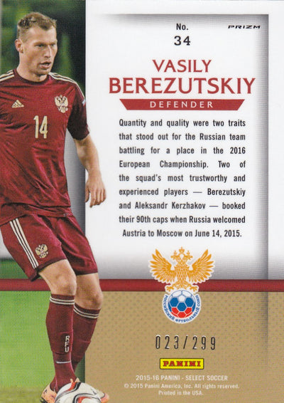 034. VASILY BEREZUTSKIY - RUSSIA - SELECT BLUE PRIZM - NATIONAL PRIDE - #299