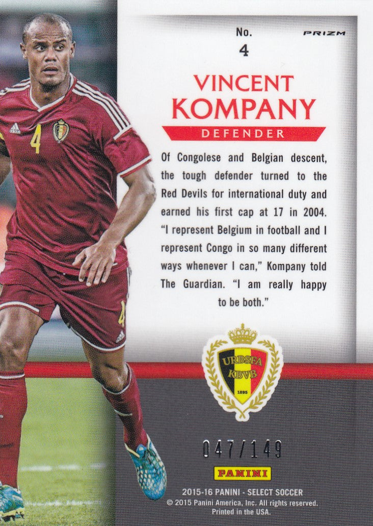 004. VINCENT KOMPANY - BELGIUM - SELECT ORANGE PRIZM - NATIONAL PRIDE - #149 (1)