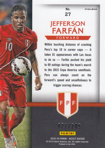 027. JEFFERSON FARFÀN - PERU - SELECT CAMO PRIZM - NATIONAL PRIDE - #249