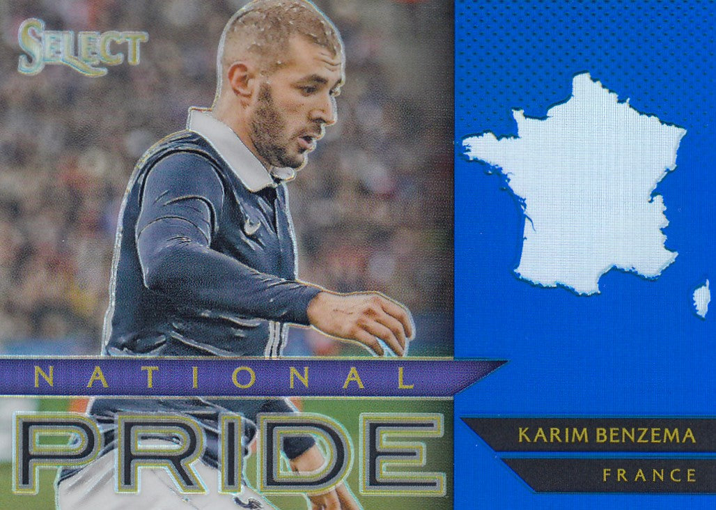 018. KARIM BENZEMA - FRANCE - SELECT BLUE PRIZM - NATIONAL PRIDE - #299