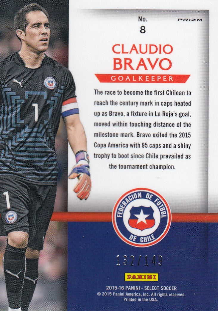 008. CLAUDIO BRAVO - CHILE - SELECT ORANGE PRIZM - NATIONAL PRIDE - #149