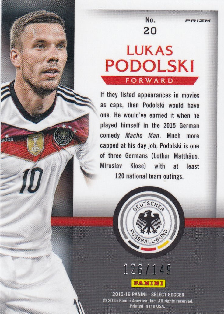 020. LUKAS PODOLSKI - GERMANY - SELECT ORANGE PRIZM - NATIONAL PRIDE - #149