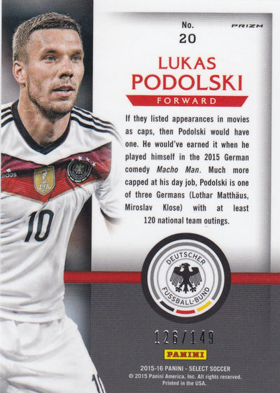 020. LUKAS PODOLSKI - GERMANY - SELECT ORANGE PRIZM - NATIONAL PRIDE - #149
