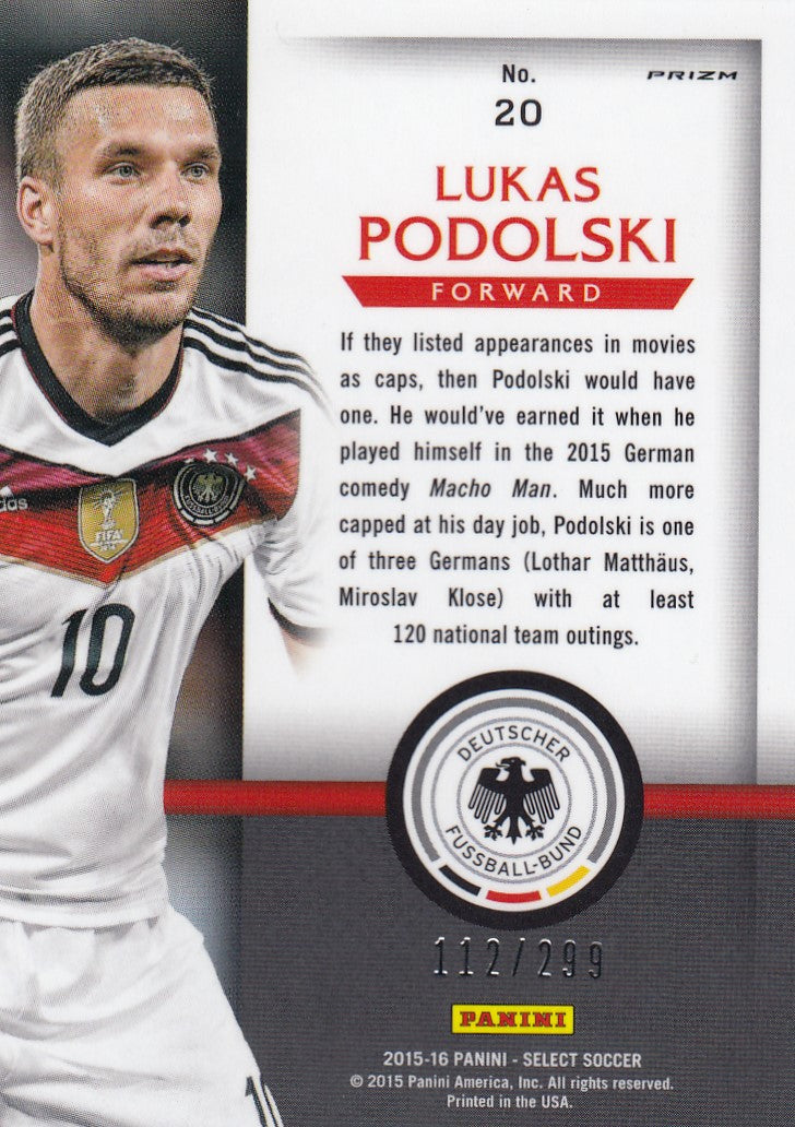 020. LUKAS PODOLSKI - GERMANY - SELECT BLUE PRIZM - NATIONAL PRIDE - #299