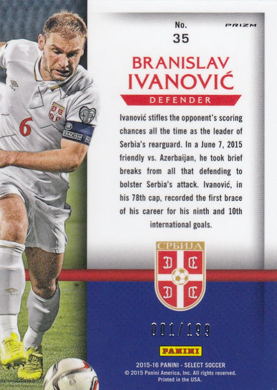 035. BRANISLAV IVANOVIC - SERBIA - SELECT RED PRIZM - NATIONAL PRIDE - #199 (1)