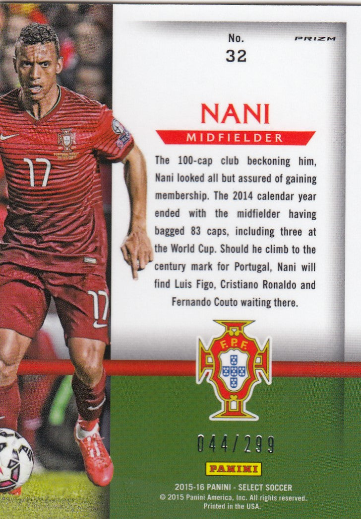 032. NANI - PORTUGAL - SELECT BLUE PRIZM - NATIONAL PRIDE - #299