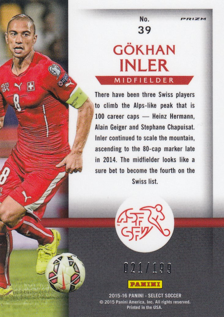 039. GOKHAN INLER - SWITZERLAND - SELECT RED PRIZM - NATIONAL PRIDE - #199 (1)