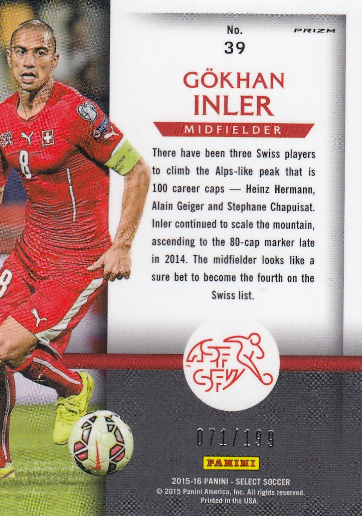 039. GOKHAN INLER - SWITZERLAND - SELECT RED PRIZM - NATIONAL PRIDE - #199 (2)