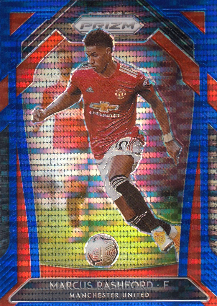 #195. BREAKAWAY BLUE PRIZM - 014. MARCUS RASHFORD - MANCHESTER UNITED - CARD 180 OF 195