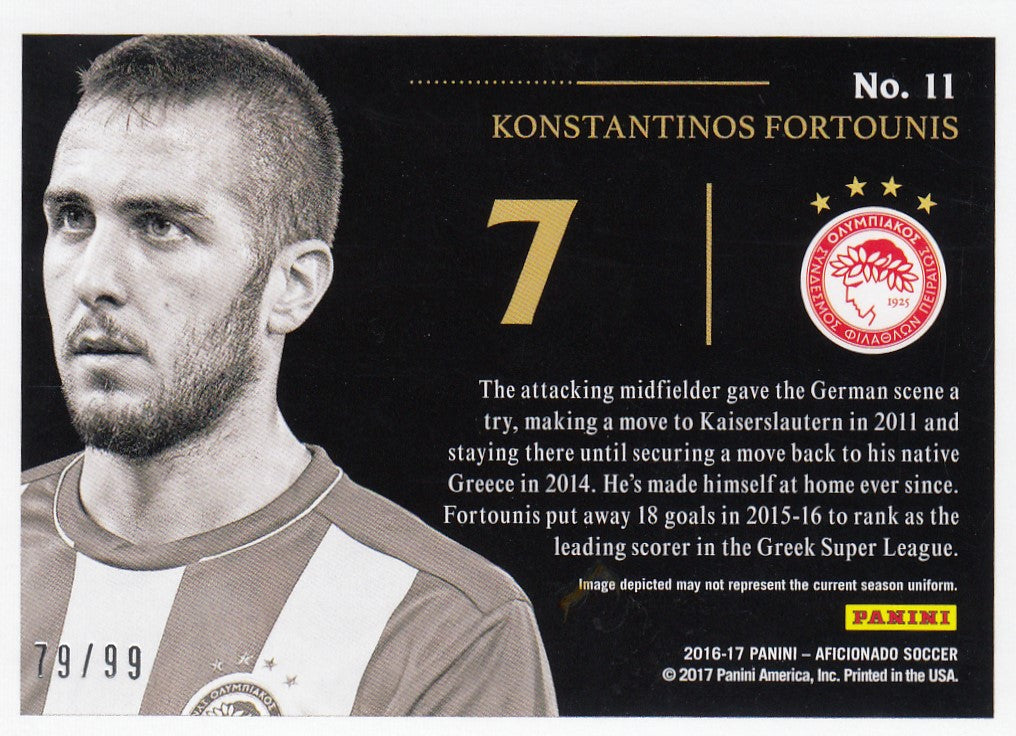 011. KONSTANTINOS FORTOUNIS - OLYMPIACOS FC - ARTIST`S PROOF PURPLE - #99