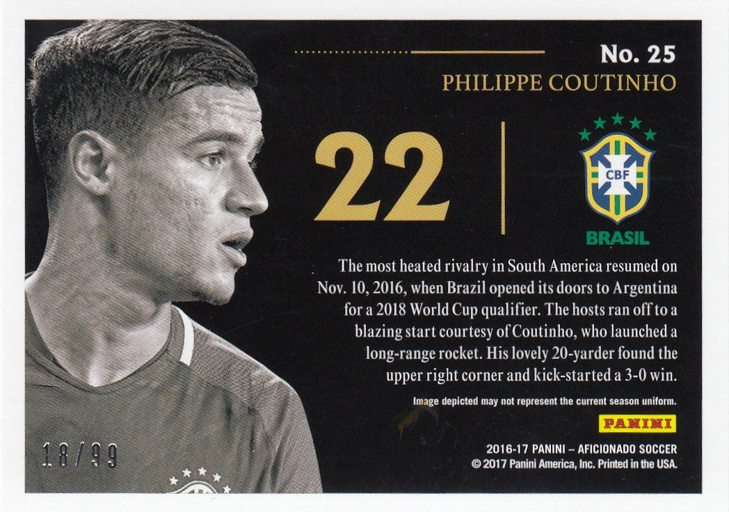 025. PHILIPPE COUTINHO - BRAZIL - ARTIST`S PROOF PURPLE - #99