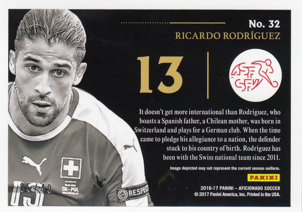 032. RICARDO RODRÌGUEZ - SWITZERLAND - ARTIST`S PROOF GOLD - #49