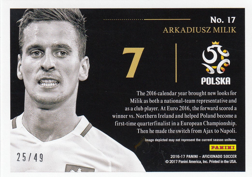 017. ARKADIUSZ MILIK - POLAND - ARTIST`S PROOF GOLD - #49