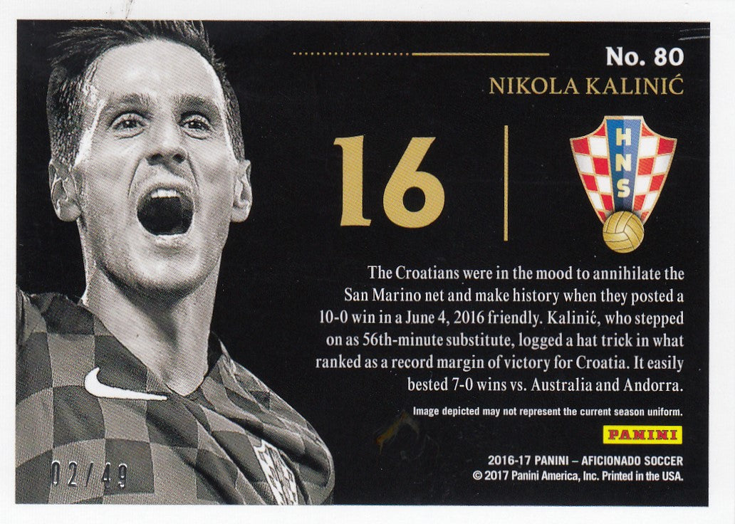 080. NIKOLA KALINIC - CROATIA - ARTIST`S PROOF GOLD - #49