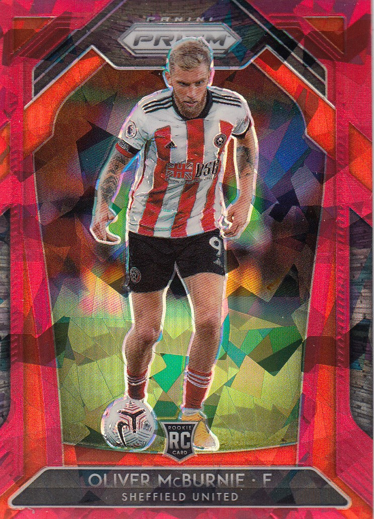 027. OLIVER MCBURNIE - SHEFFIELD UNITED - ROOKIE - RED ICE PRIZM