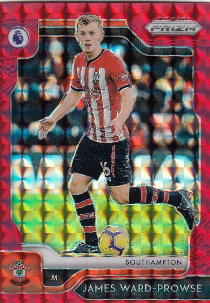 #/109-RED MOSAIC PRIZM. 235. JAMES WARD-PROWSE - SOUTHAMPTON - CARD 6 OF 109