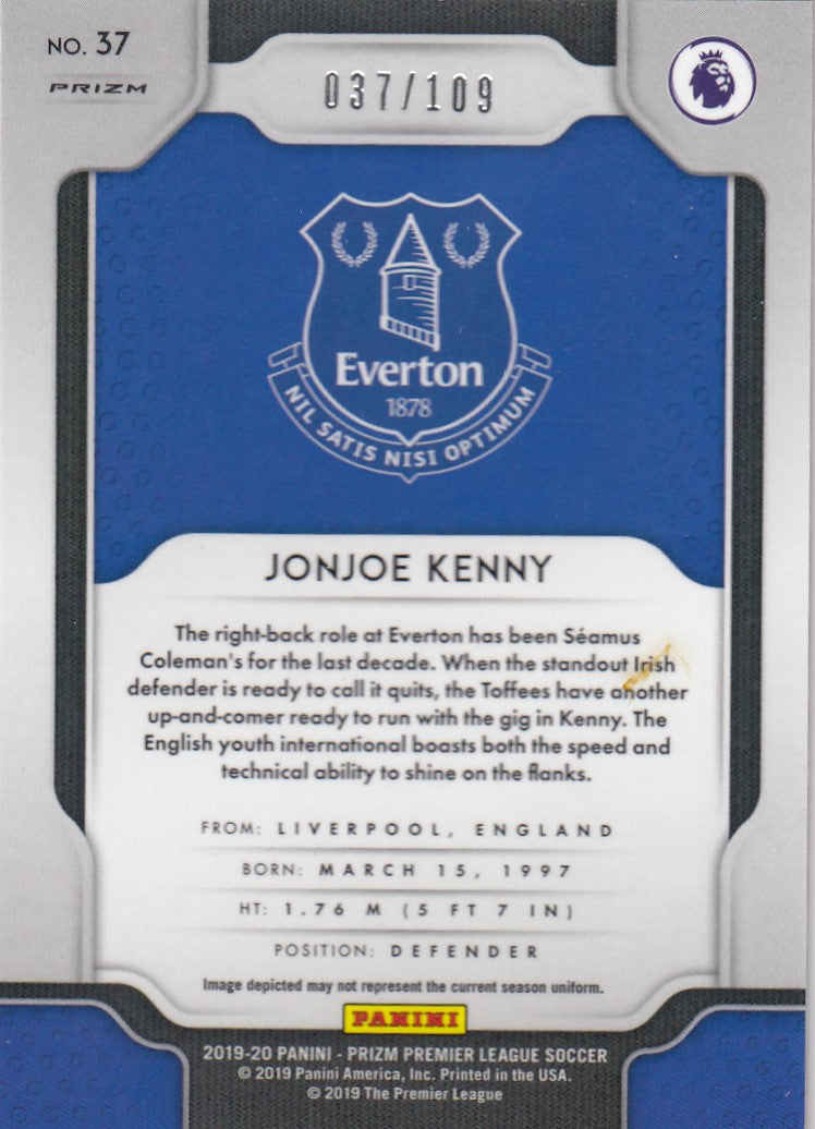 #/109-RED MOSAIC. 037. JONJOE KENNY - EVERTON - CARD 37 OF 109