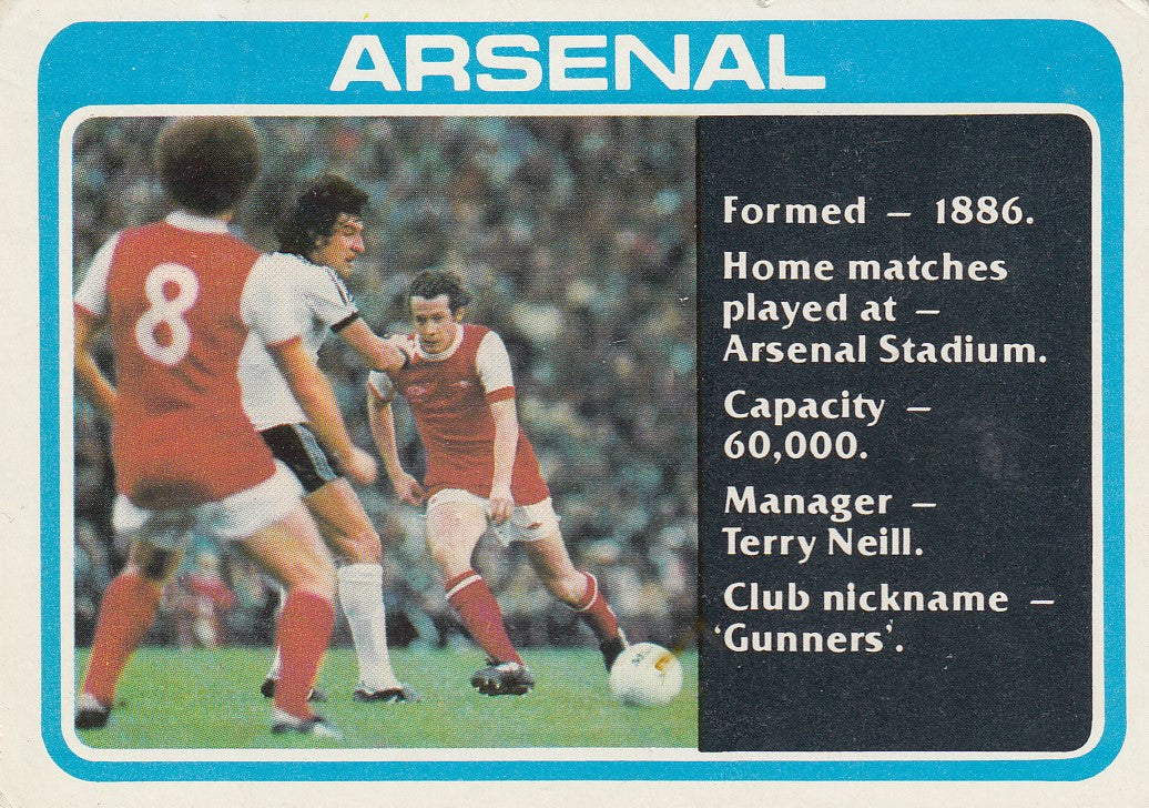 375. ARSENAL - CHECKLIST - UKRYSSET