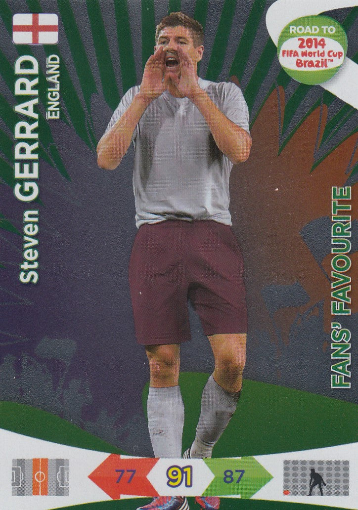 195. STEVEN GERRARD - ENGLAND - FANS`S FAVORITE