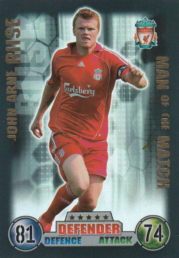 MOM028. JOHN ARNE RIISE - LIVERPOOL - MAN OF THE MATCH
