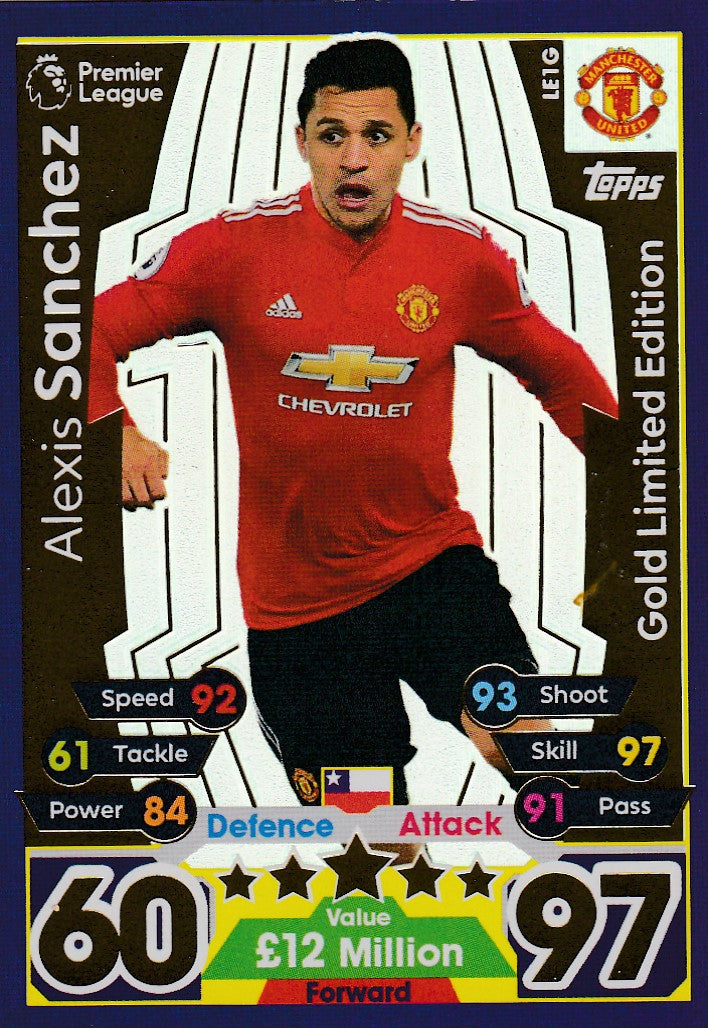 LE1G. ALEXIS SANCHEZ - MANCHESTER UNITED - LIMITED EDITION GOLD