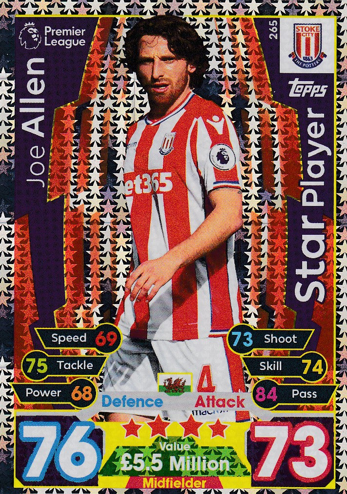 265. JOE ALLEN - STOKE CITY - STAR PLAYER