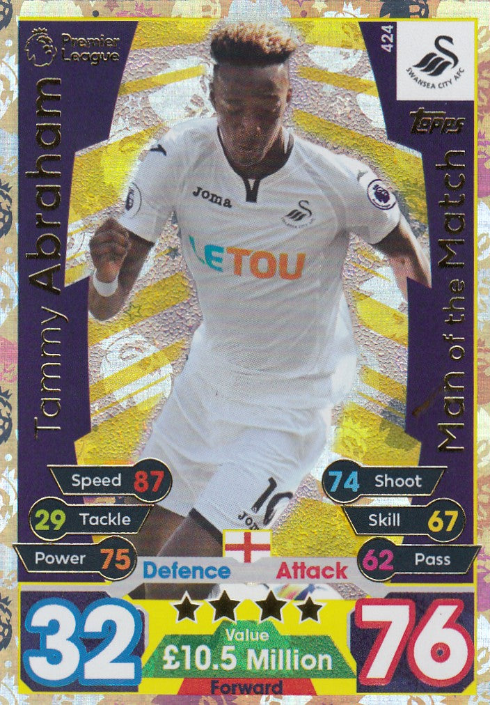 424. TAMMY ABRAHAM - SWANSEA CITY - MAN OF THE MATCH