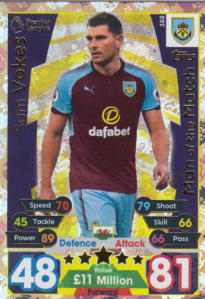 388. SAM VOKES - BURNLEY - MAN OF THE MATCH