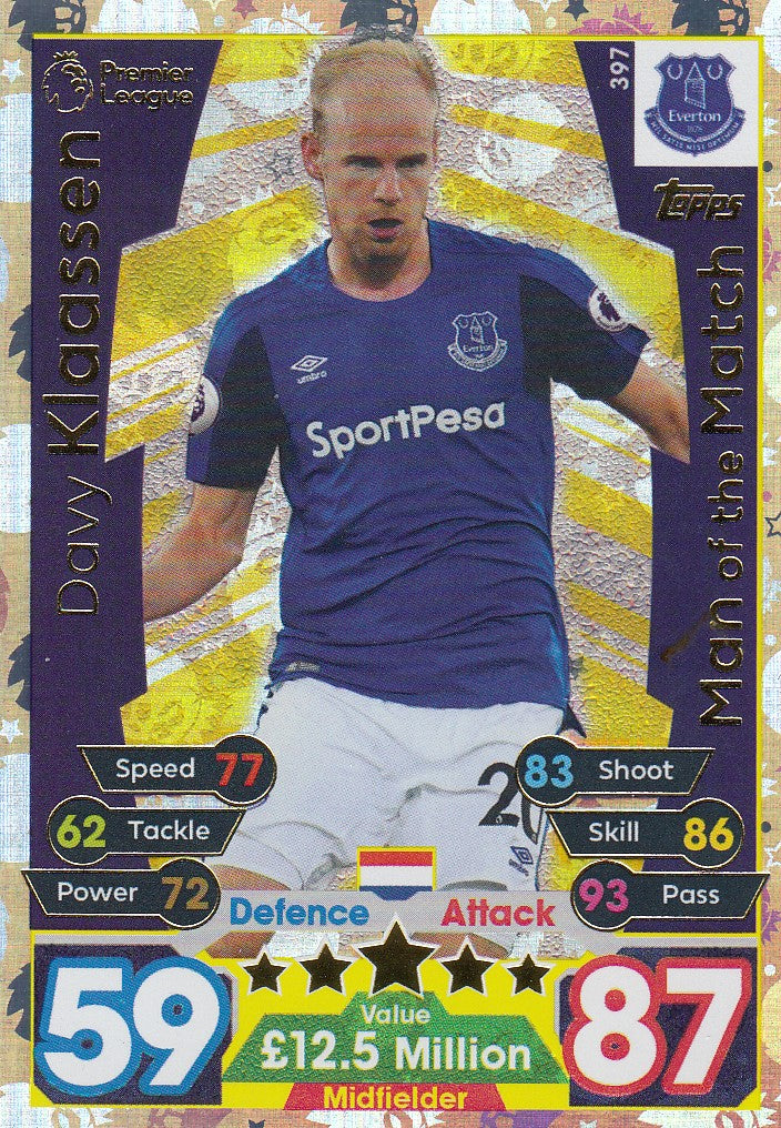 397. DAVY KLAASSEN - EVERTON - MAN OF THE MATCH