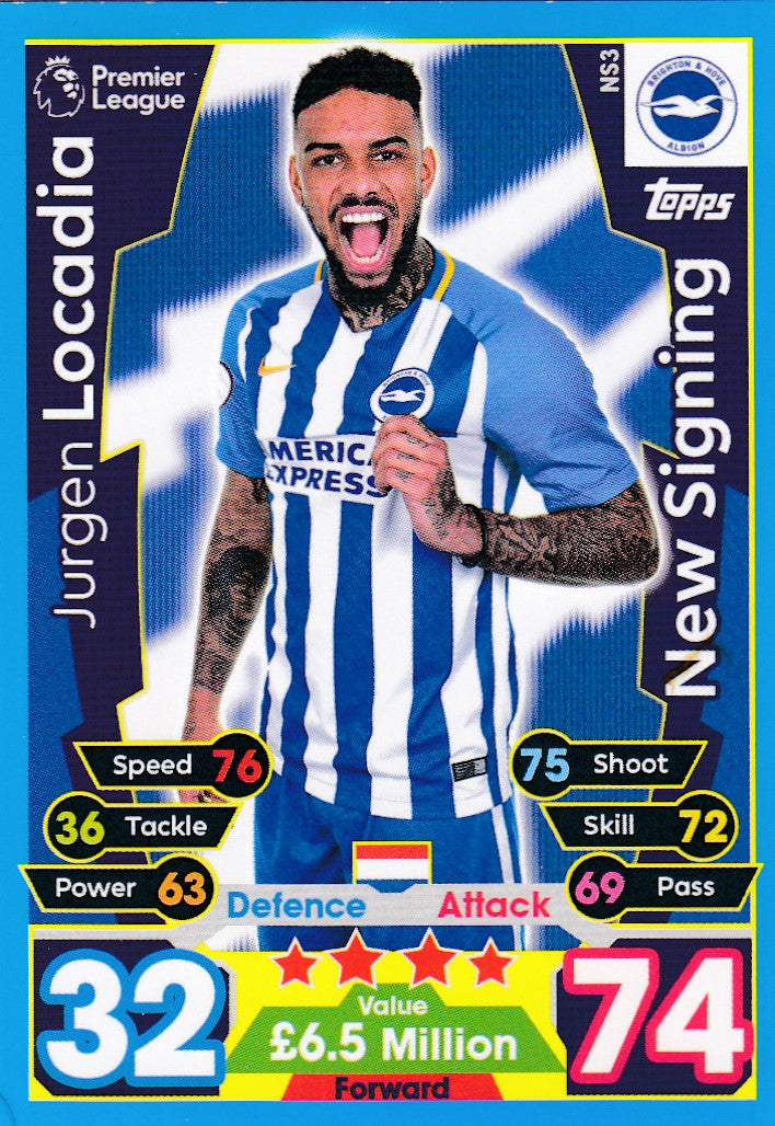 EX-NS03. JURGEN LOCADIA - BRIGHTON & HOVE ALBION - NEW SIGNING