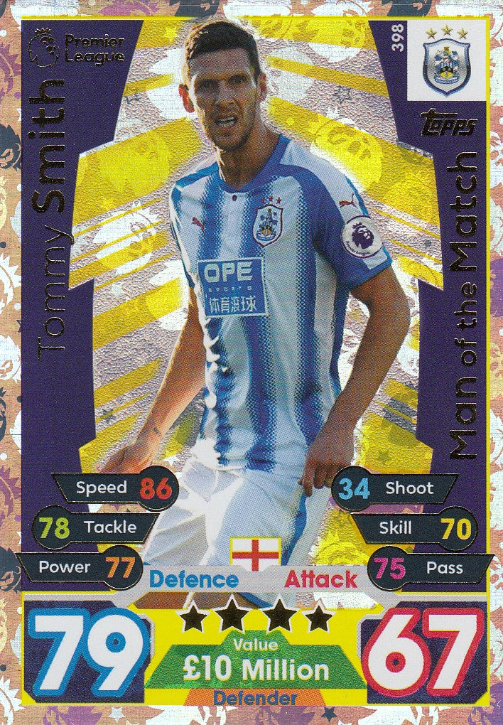 398. TOMMY SMITH - HUDDERSFIELD - MAN OF THE MATCH